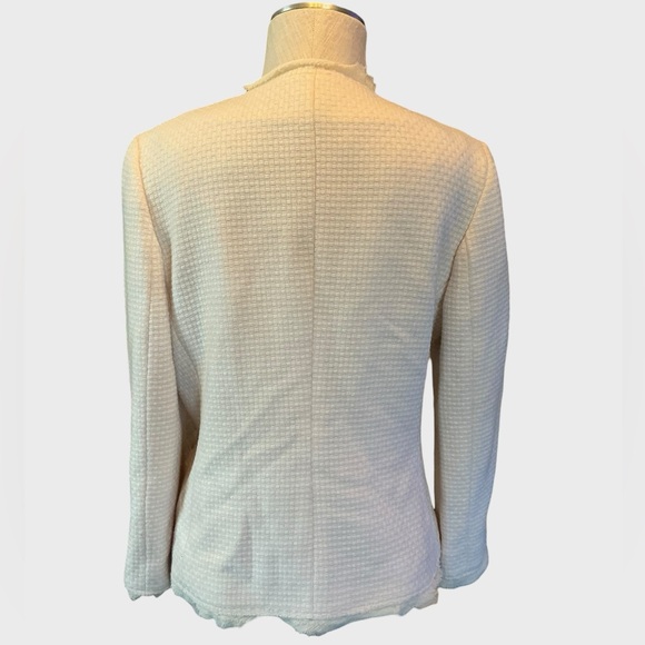 Banana Republic Blazer Jacket Vintage Ivory Pearl Wool - Picture 3 of 10